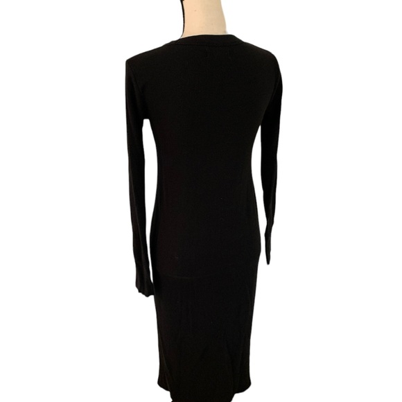 Treasure & Bond ribbed Crewneck long sleeve casual midi dress - Picture 3 of 8